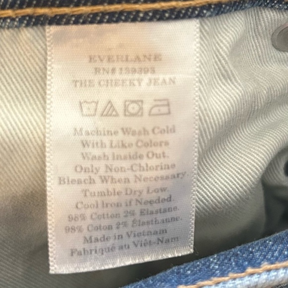 Everlane Womens High Rise Straight Leg “The Cheeky” Denim Jean, Size 26 - Picture 6 of 7